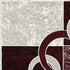 10' Red And White Abstract Runner Rug